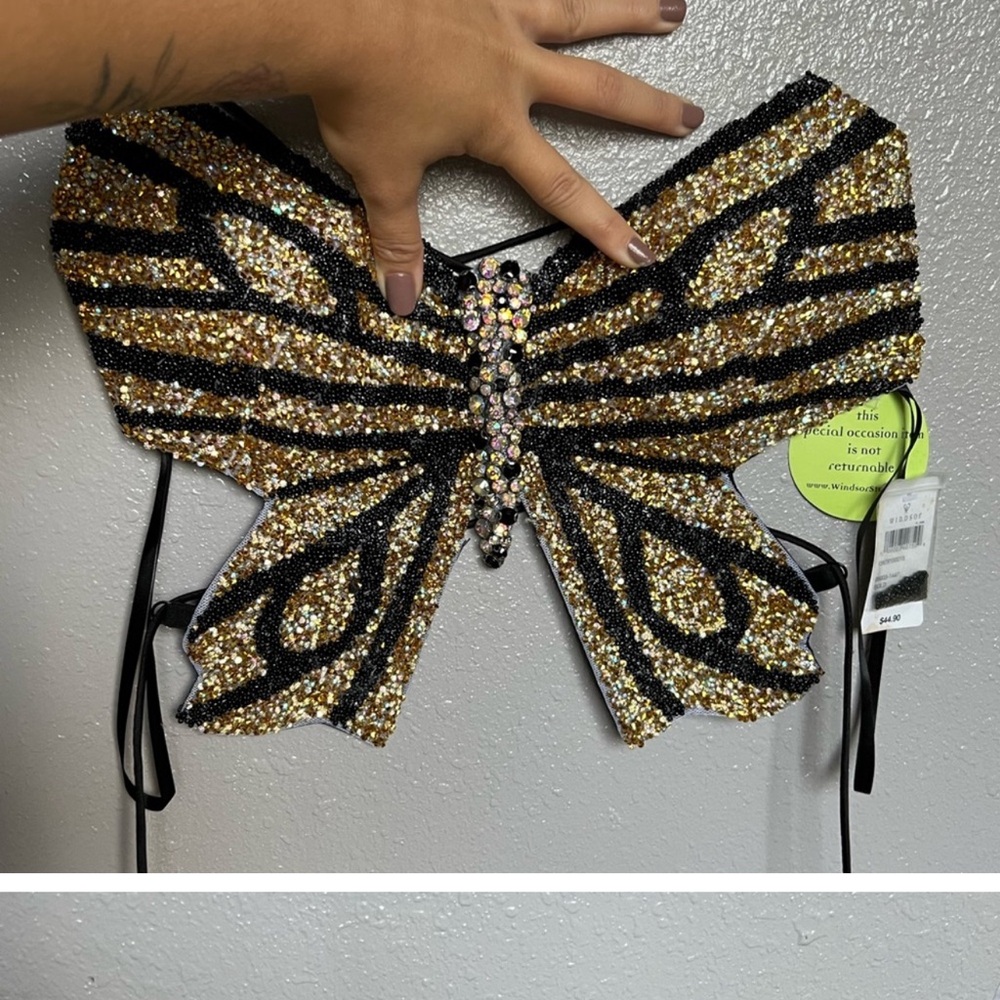 Multi-Colored Rhinestone Butterfly Top (Brand New )